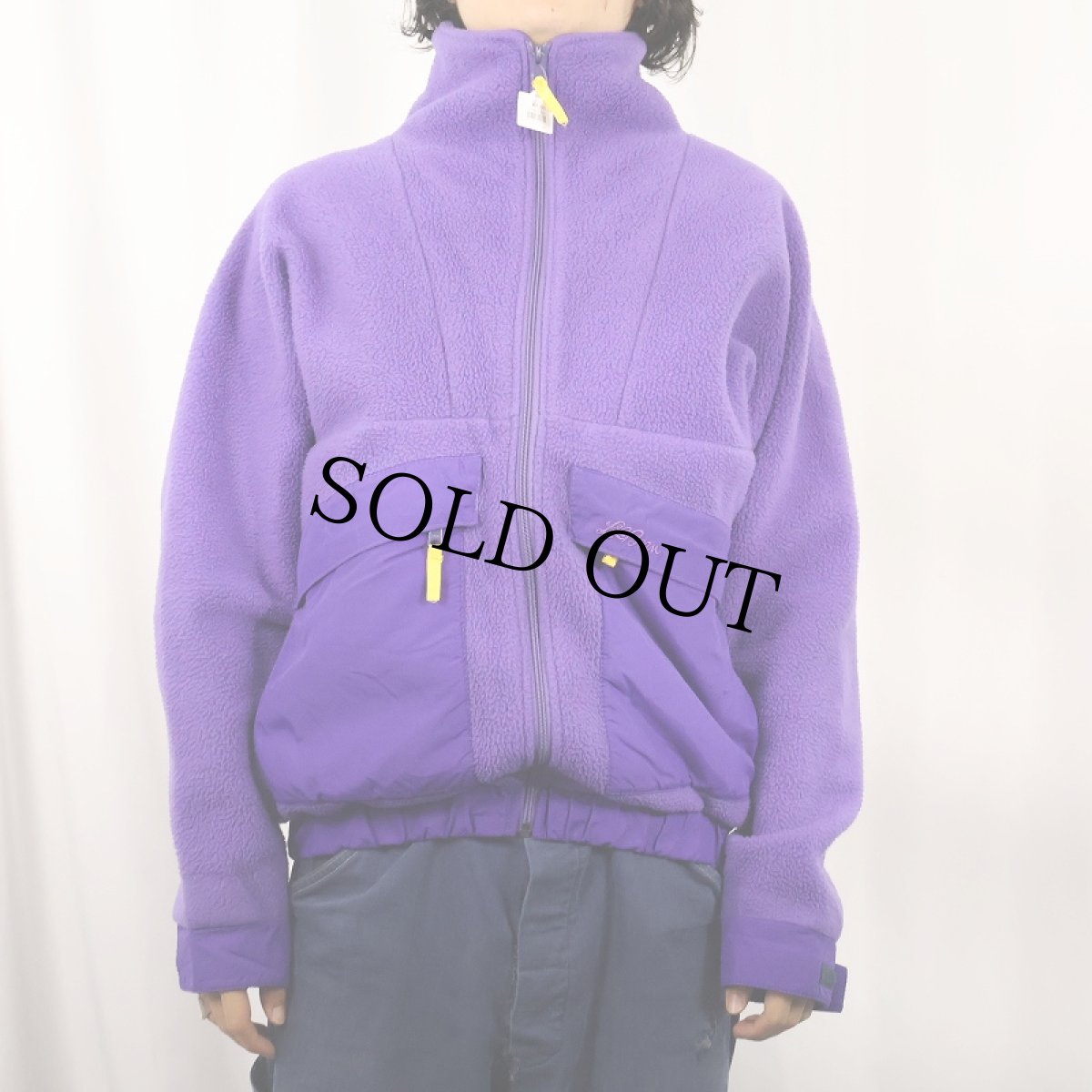 画像2: 80's L.L.Bean USA製 ナイロン切り替えフリースジャケット M (2)