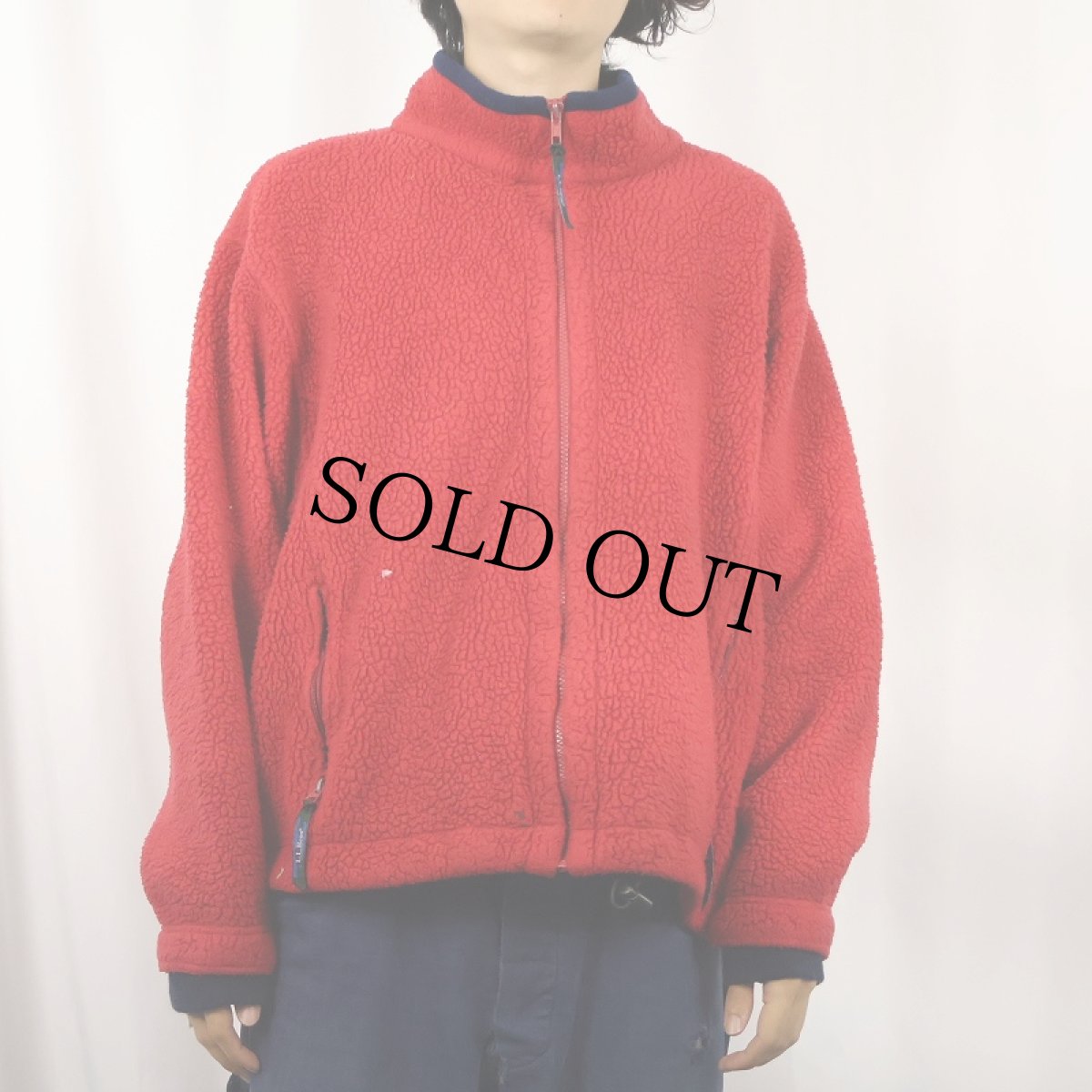 画像2: 90's L.L.Bean パイルフリースジャケット (2)