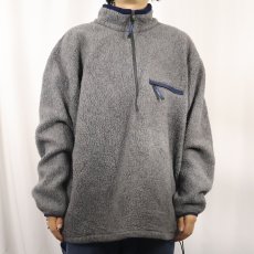 画像2: 90's L.L.Bean ハーフジップ パイルフリースジャケット (2)