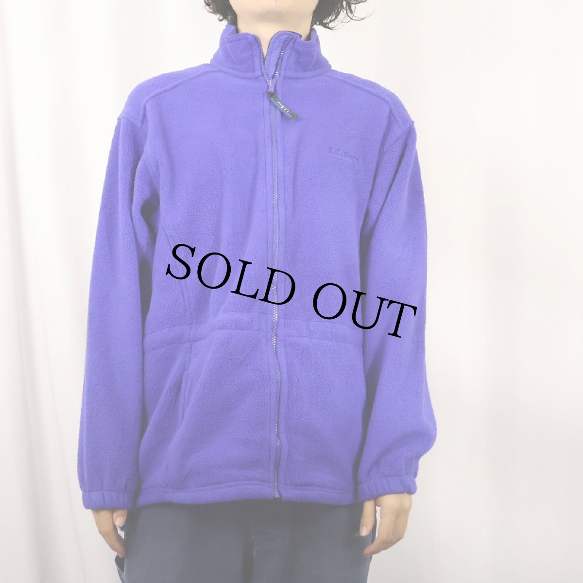 画像2: 90's L.L.Bean ロゴ刺繍 フリースジャケット WOMENS M (2)