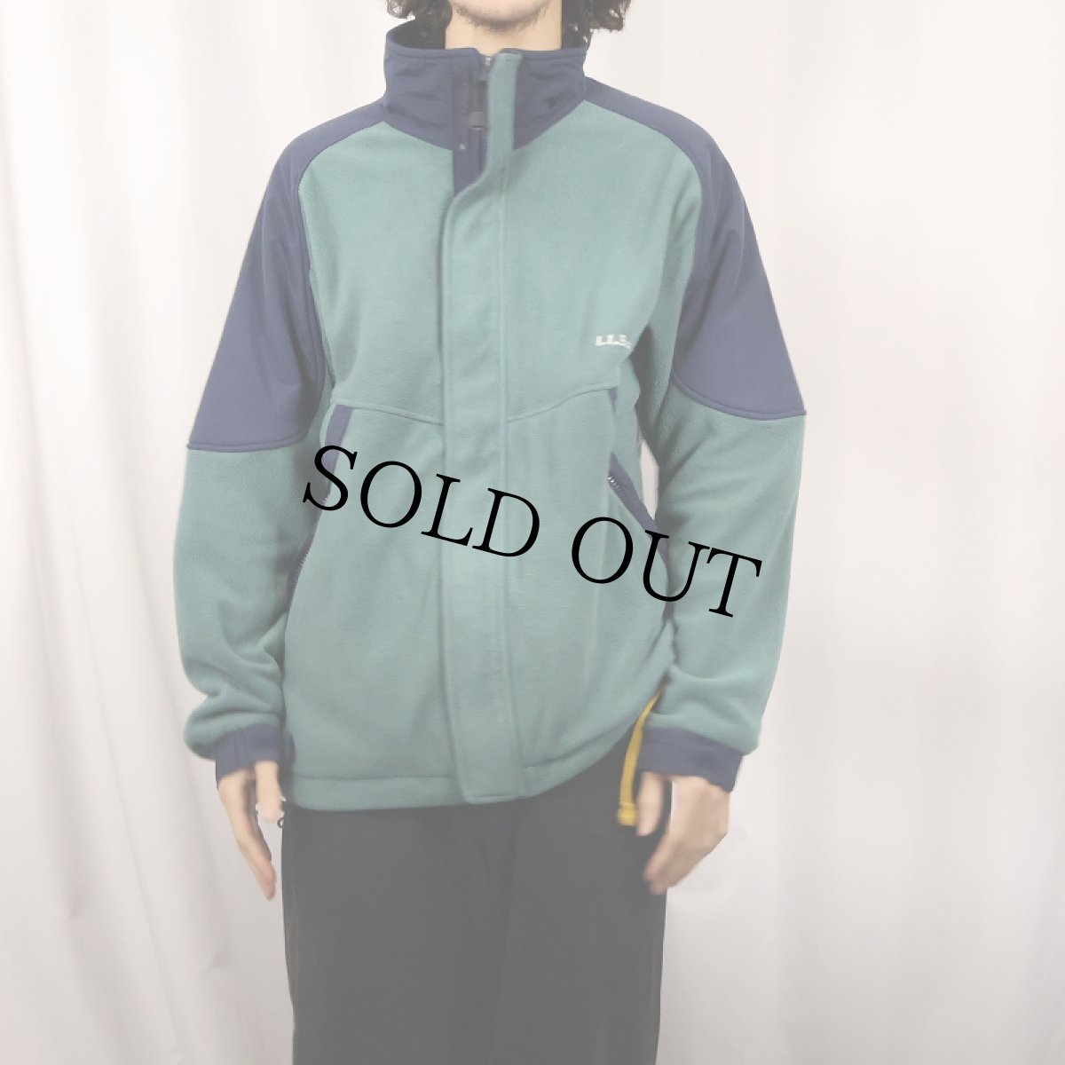 画像2: 90's L.L.Bean "POLARTEC" ナイロン切り替え フリースジャケット (2)