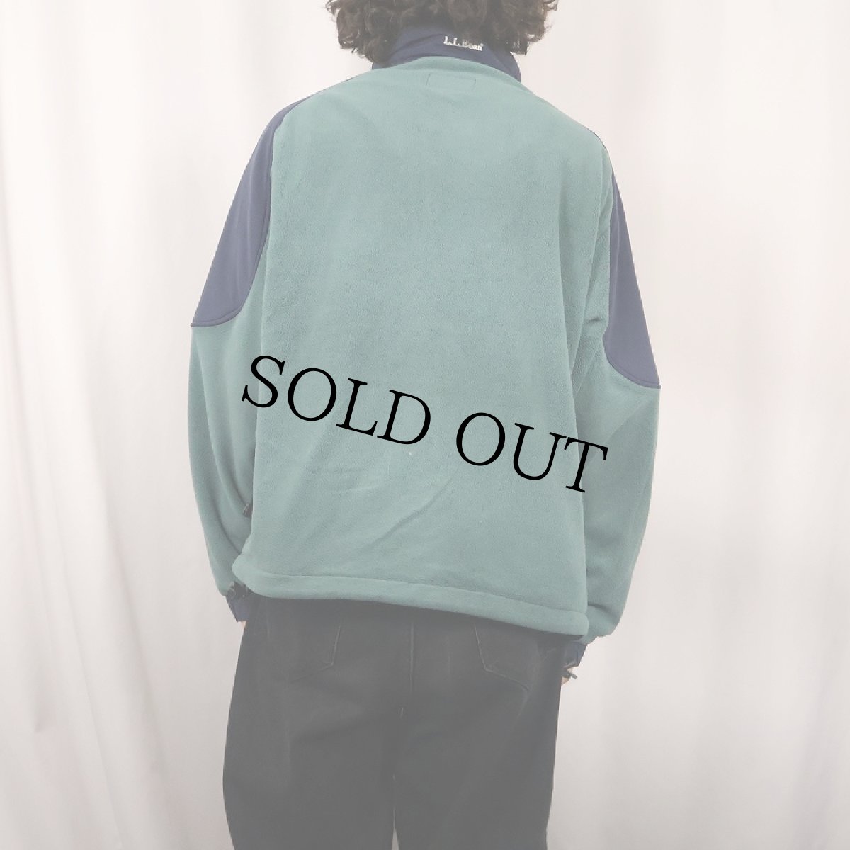 画像3: 90's L.L.Bean "POLARTEC" ナイロン切り替え フリースジャケット (3)