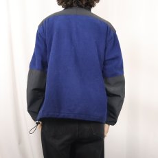 画像3: 90's L.L.Bean ナイロン切り替え フリースジャケット NAVY (3)