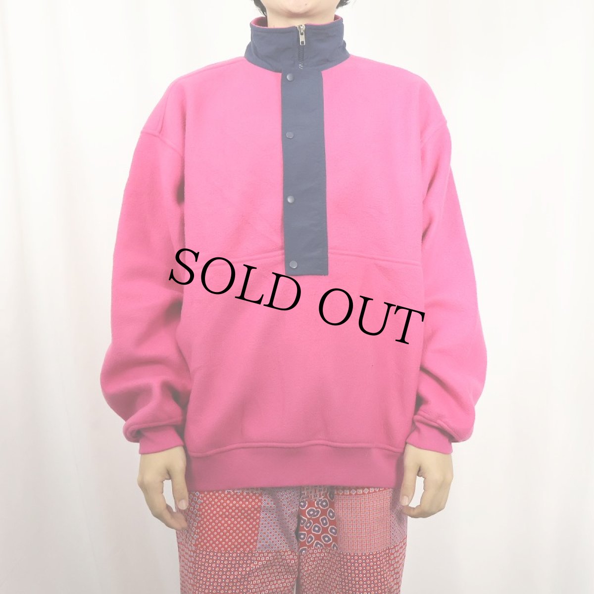 画像2: 90's GAP ハーフジップ アノラックジャケット M (2)