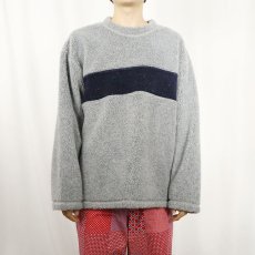 画像2: 90's crazy shirts USA製 ネップ混 ボアフリースプルオーバー M (2)