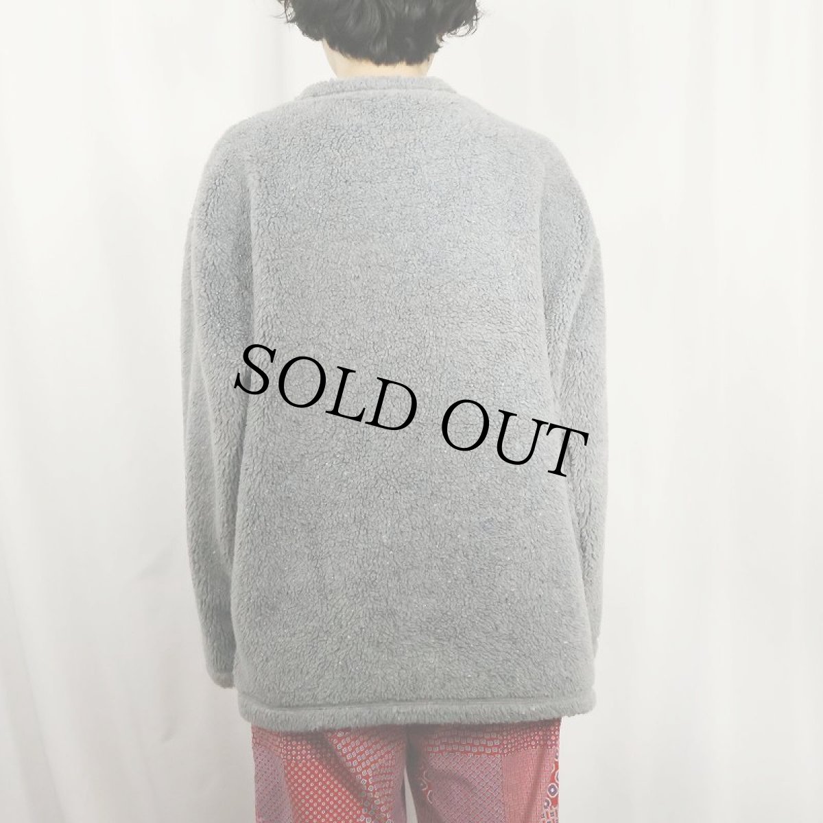 画像3: 90's crazy shirts USA製 ネップ混 ボアフリースプルオーバー M (3)