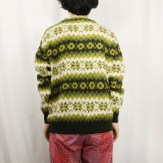 画像3: UNITED COLORS OF BENETTON ITALY製 フェアアイル柄 ウールニットセーター (3)