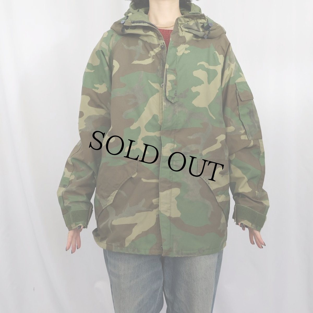 画像2: 90's U.S.MILITARY ECWCS GEN1 ウッドランドカモ GORE-TEXパーカ MEDIUM-SHORT (2)