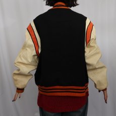 画像3: 80〜90's Reed レザー×メルトンウール スタジャン BLACK SIZE48 (3)