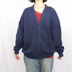 画像2: スウェットカーディガン NAVY (2)