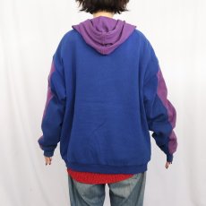 画像3: 90's Eddie Bauer 中綿入り 2トーンスウェットジップパーカー XL (3)