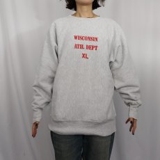 画像2: 90's Champion REVERSE WEAVE USA製 "WISCONSIN" プリントスウェット XL (2)