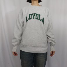 画像2: 90's Champion REVERSE WEAVE USA製 "LOYOLA" プリントスウェット L (2)