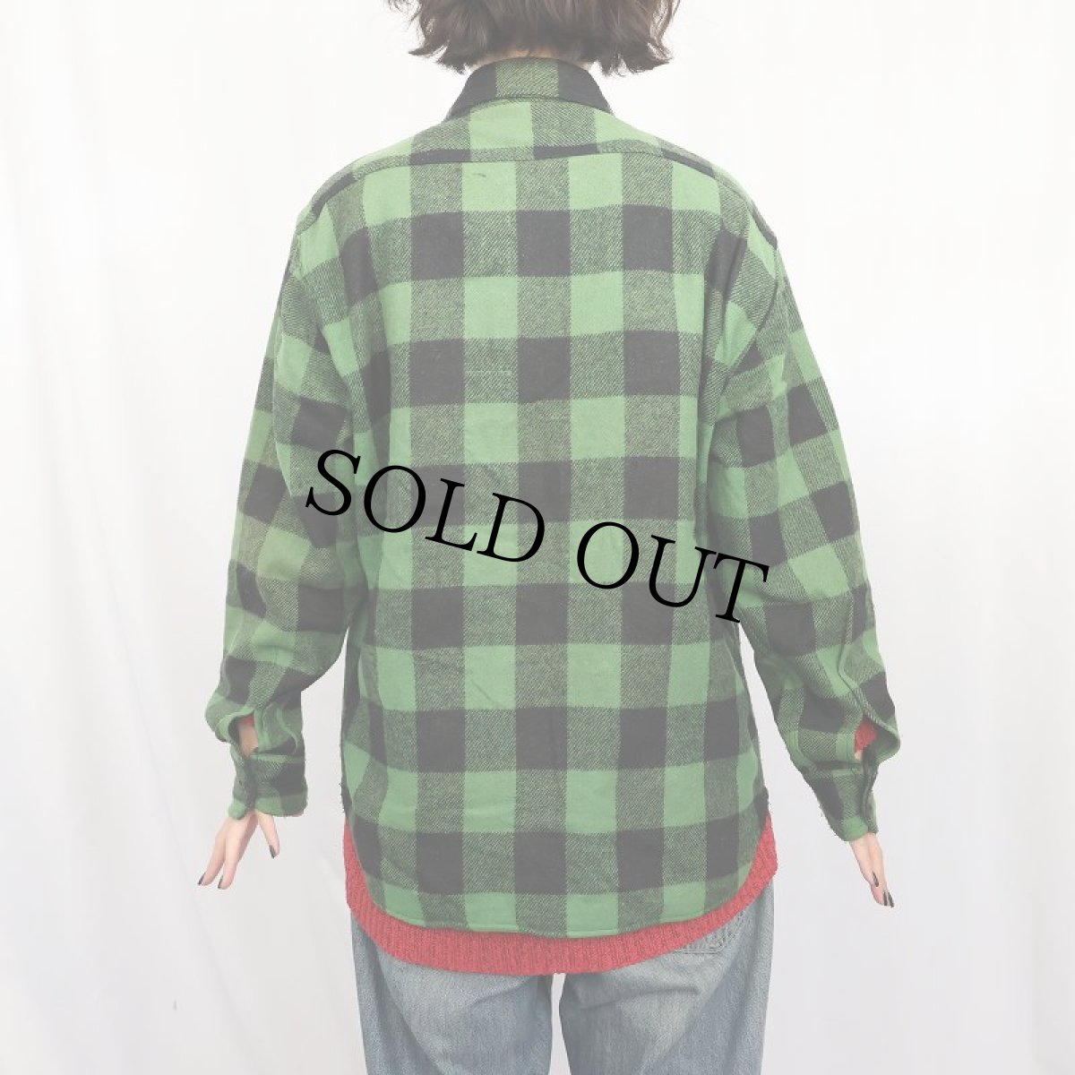 画像3: 70's Sears KINGS ROAD バッファローチェック柄 ウールシャツ M (3)