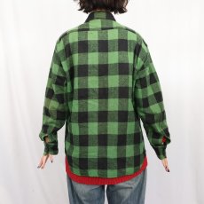 画像3: 70's Sears KINGS ROAD バッファローチェック柄 ウールシャツ M (3)