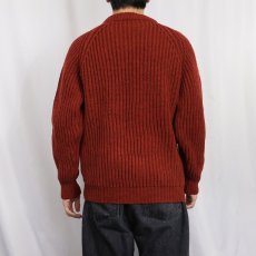 画像3: 90's LANDS' END ENGLAND製 リブ編み ウールニットセーター M (3)