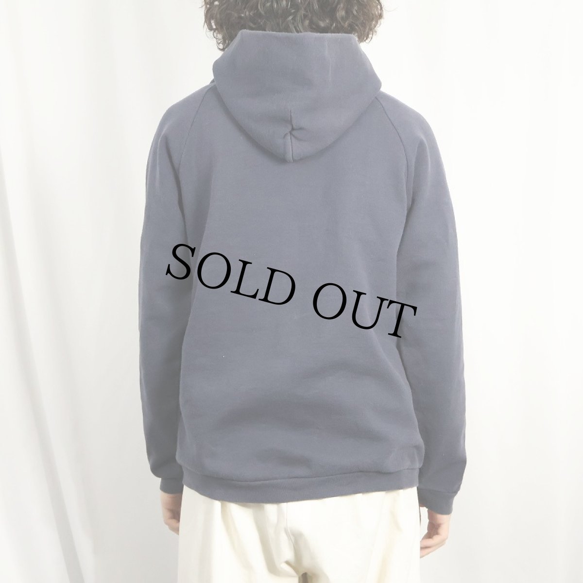 画像3: 90's EURO FRUIT OF THE LOOM ロゴプリントスウェットフーディー NAVY M (3)