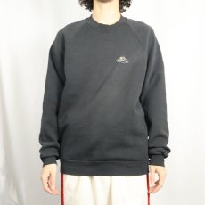 画像2: 90's EURO FRUIT OF THE LOOM ロゴプリントスウェット BLACK XL (2)