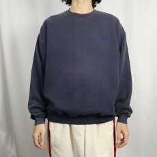 画像2: FRUIT OF THE LOOM ロゴ刺繍 フェードスウェット NAVY XL (2)