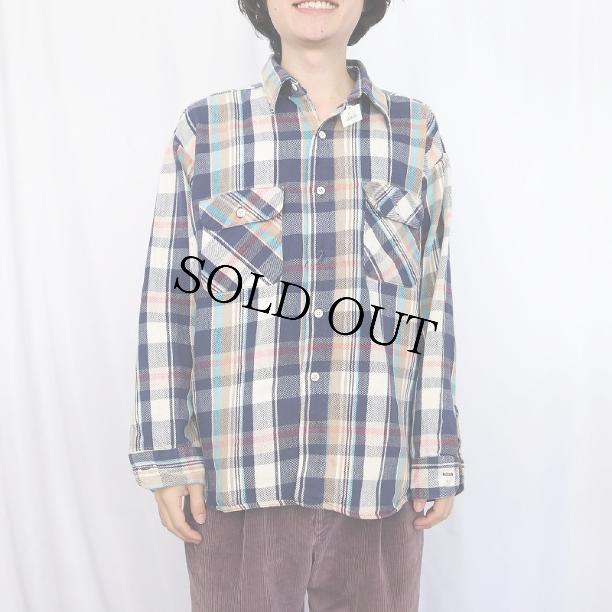 画像2: 70's BIG YANK チェック柄 ヘビーネルシャツ (2)