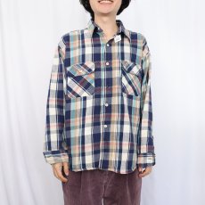 画像2: 70's BIG YANK チェック柄 ヘビーネルシャツ (2)
