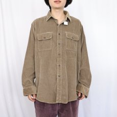 画像2: 80's L.L.Bean USA製 太畝コーデュロイシャツ (2)