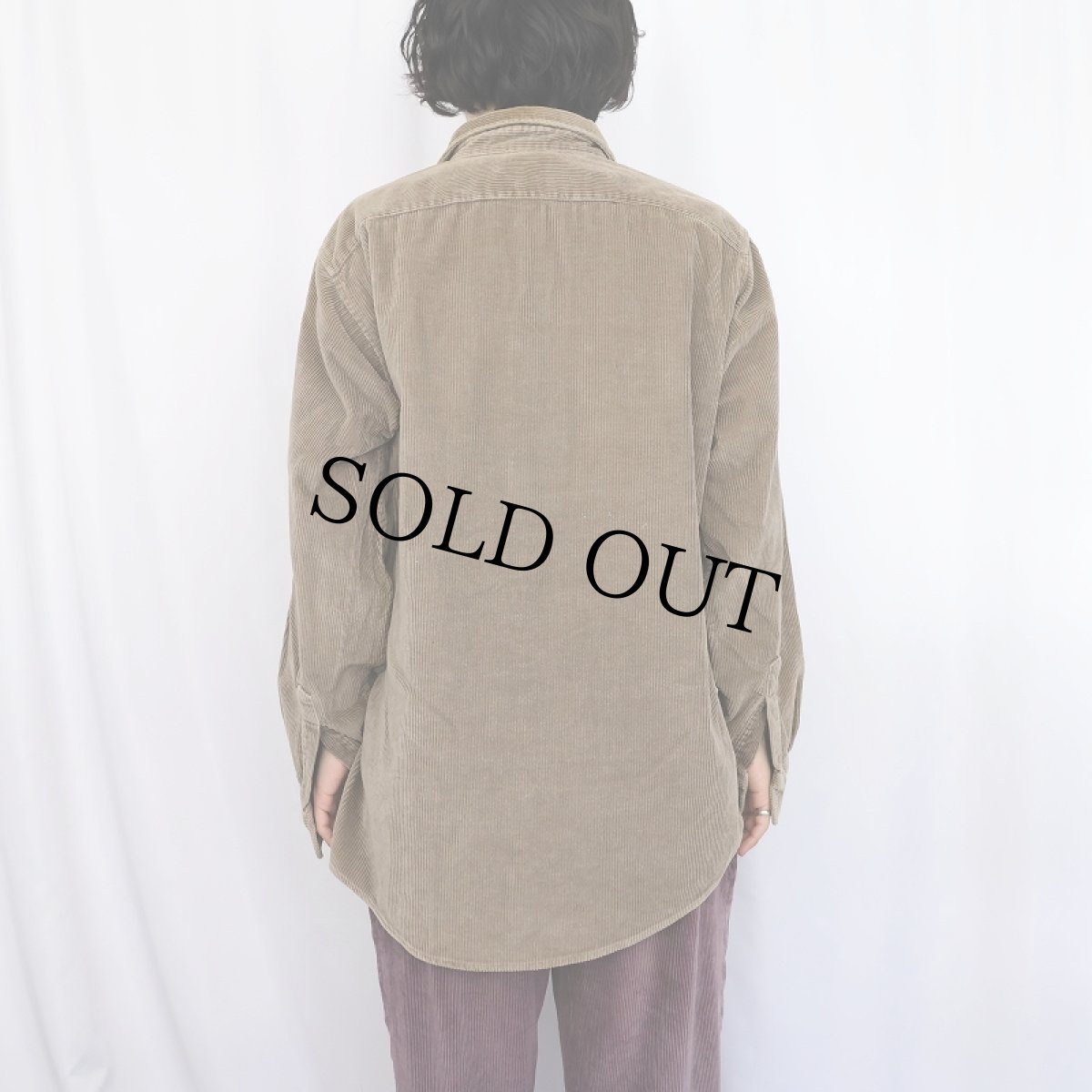 画像3: 80's L.L.Bean USA製 太畝コーデュロイシャツ (3)