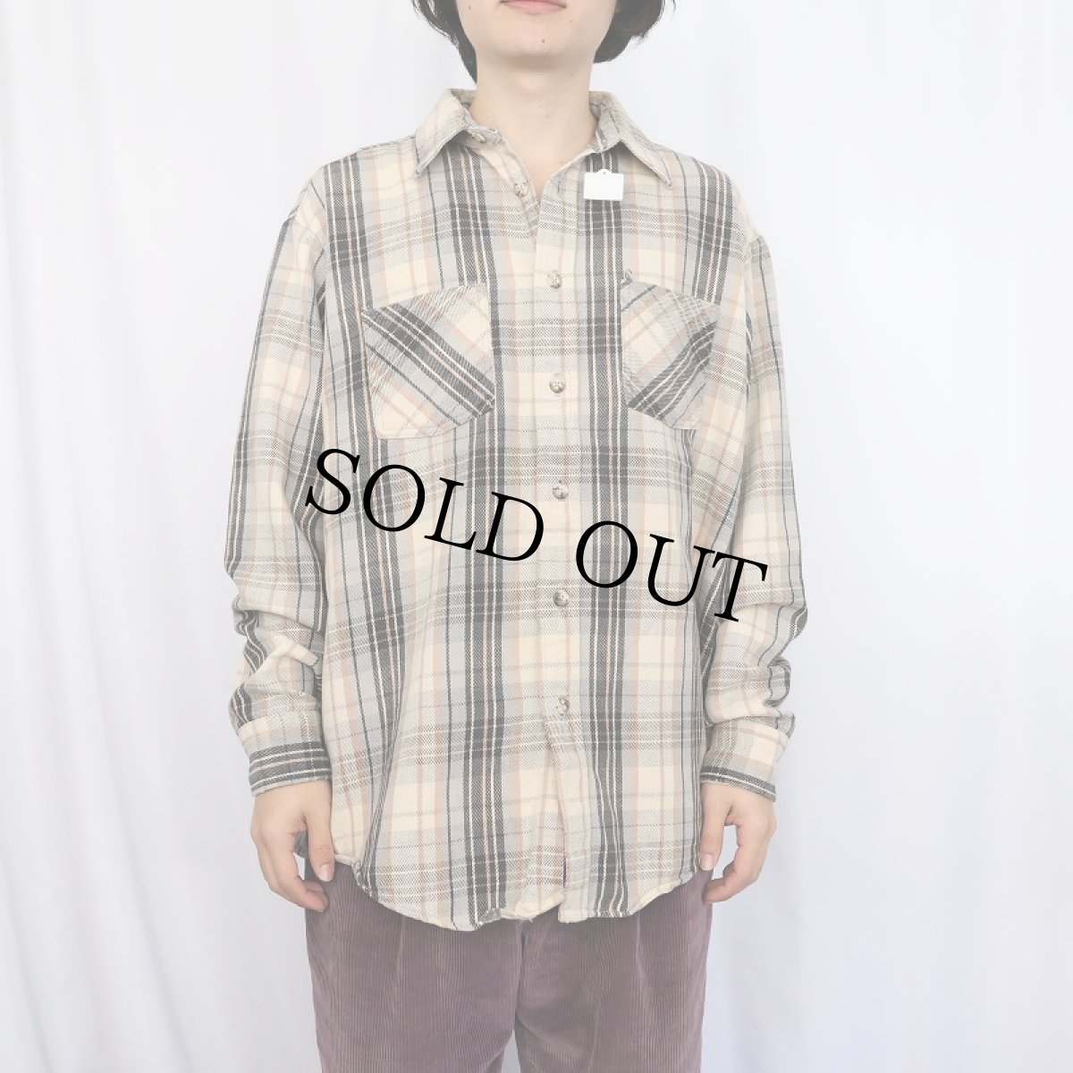 画像2: 80's BIG MAC USA製 チェック柄 ヘビーネルシャツ XL (2)