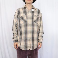 画像2: 80's BIG MAC USA製 チェック柄 ヘビーネルシャツ XL (2)