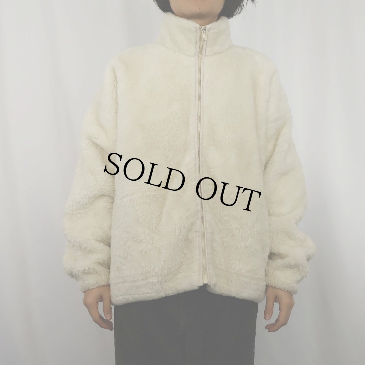 画像2: 90's BEAR RIDGE USA製 フェイクファージャケット L (2)