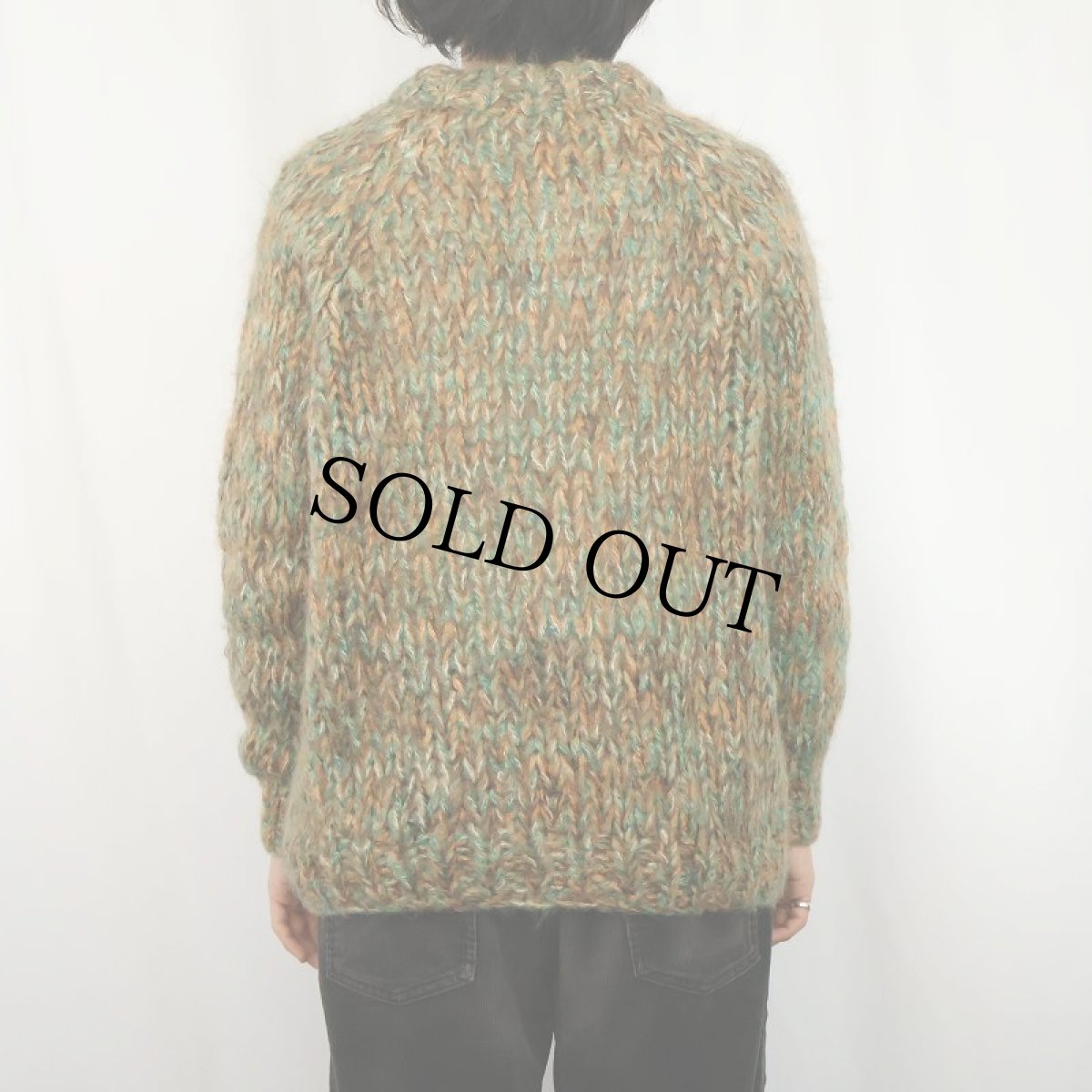 画像3: COS ミックスカラー モヘア×ウール ハンドニットセーター S (3)