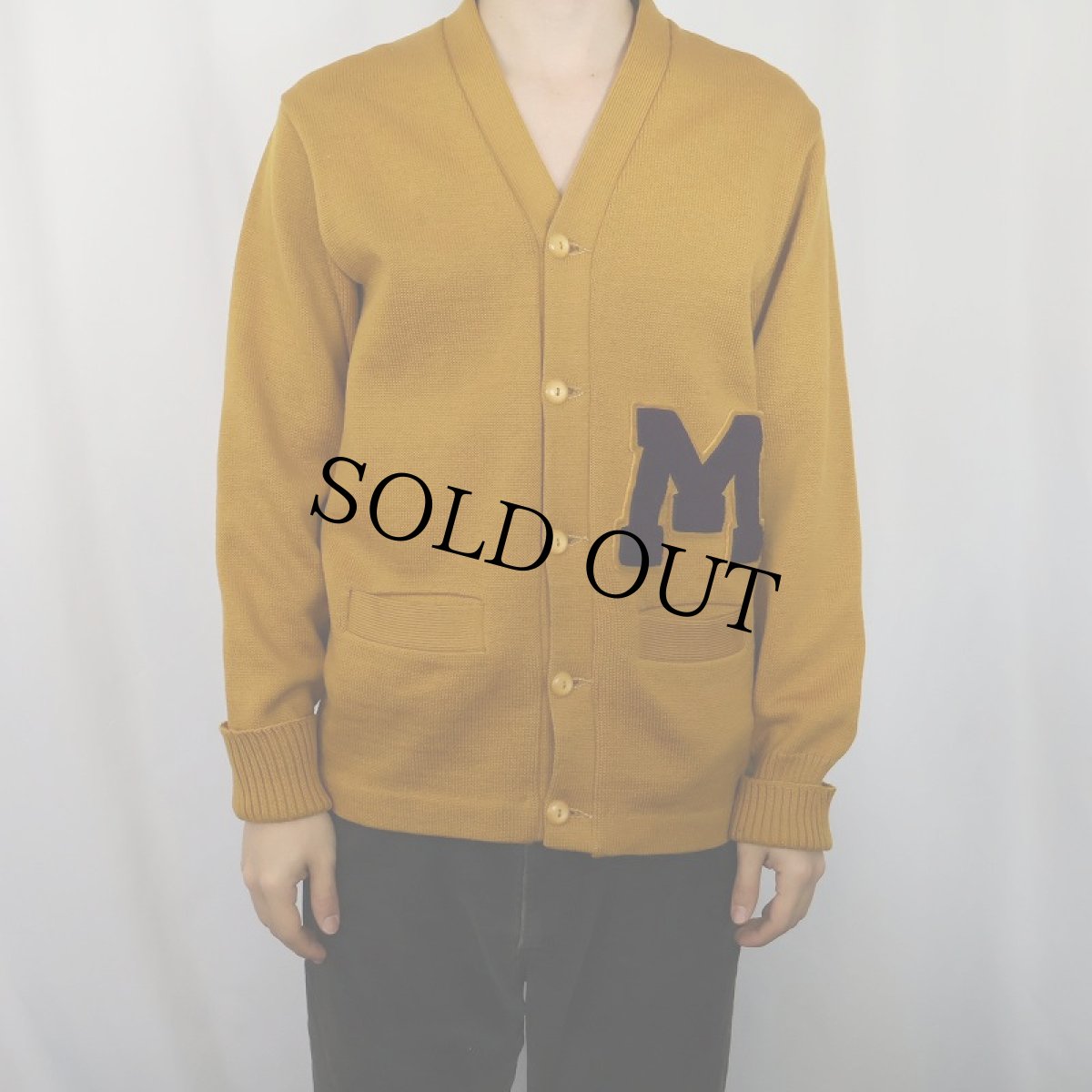 画像2: 50's H.L.WHITING LETTERMANS レタードニットセーター SIZE40 (2)