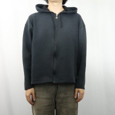 画像2: 90's RUSSELL ATHLETIC USA製 スウェットジップパーカー BLACK L (2)