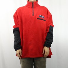 画像2: 90's POLO SPORT Ralph Lauren ハーフジップ フリースジャケット L (2)