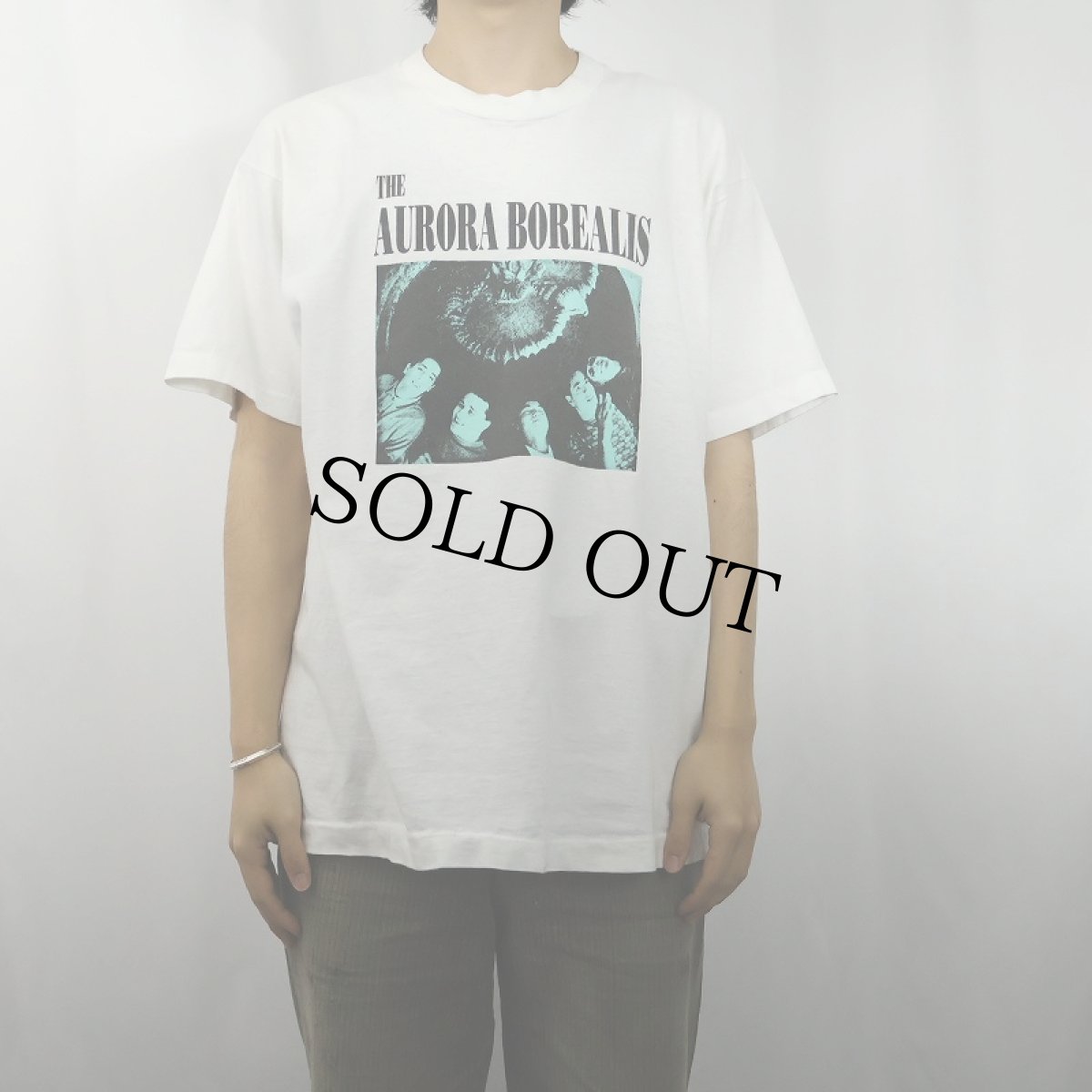 画像2: 90's Aurora Borealis USA製 ブラックメタルバンド プリントTシャツ XL (2)