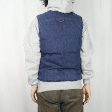 画像4: 70〜80's Eddie Bauer ナイロン×デニム リバーシブル グースダウンベスト S (4)