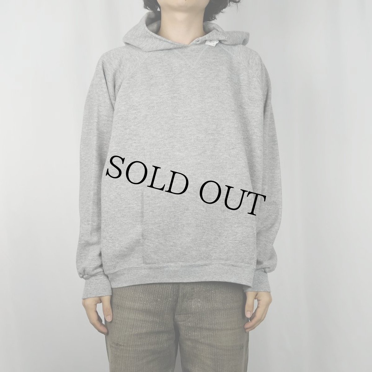 画像2: 70〜80's Healthknit 無地ラグランスウェットフーディー L (2)