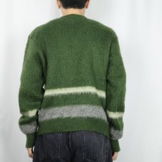 画像3: 60's Harridge Row Vネック モヘアニットセーター M (3)