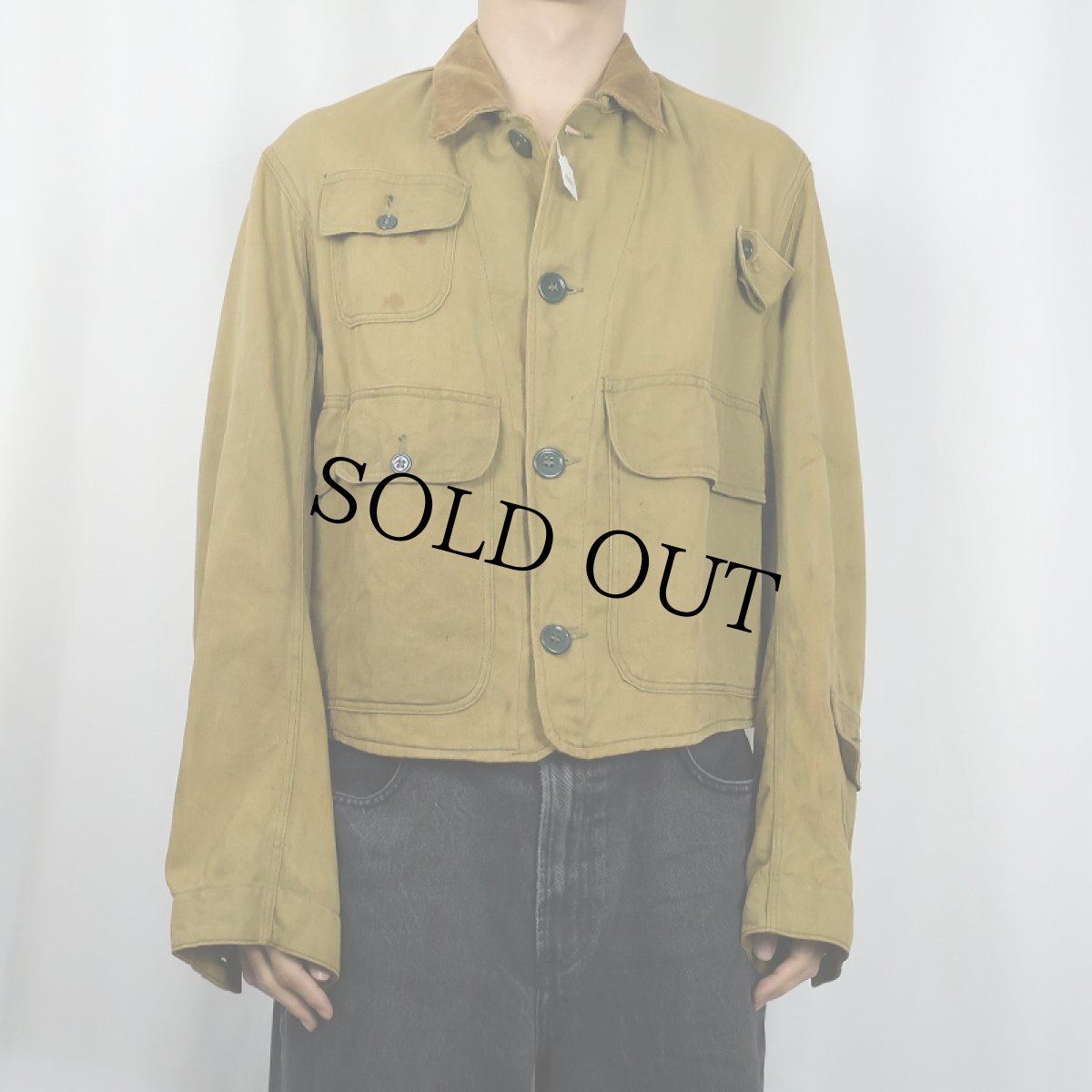 画像2: 〜40's UNKNOWN フィッシングジャケット (2)