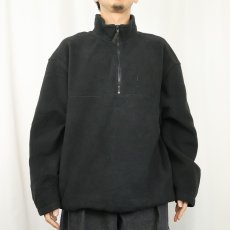 画像2: 90's Eddie Bauer EBTEK ハーフジップ フリースジャケット BLACK L (2)