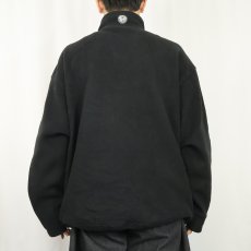 画像3: 90's Eddie Bauer EBTEK ハーフジップ フリースジャケット BLACK L (3)
