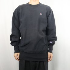 画像2: 90's Champion REVERSE WEAVE USA製 目付き スウェット BLACK XL (2)