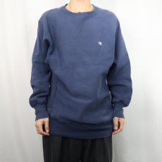 画像2: 90's Champion REVERSE WEAVE USA製 目付き スウェット NAVY XL (2)