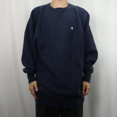 画像2: 90's Champion REVERSE WEAVE USA製 目付き スウェット NAVY XXXL (2)