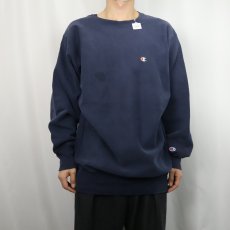 画像2: 90's Champion REVERSE WEAVE 目付き スウェット NAVY (2)