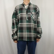 画像2: 90's GAP チェック柄 プルオーバーネルシャツ L (2)