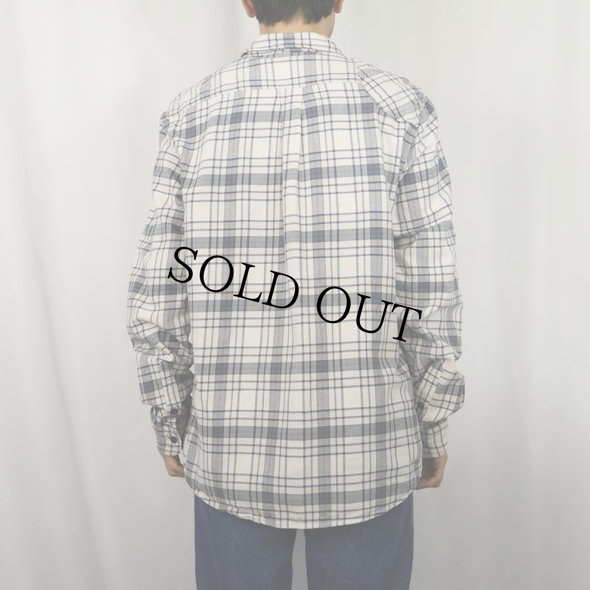 画像3: Ralph Lauren DENIM&SUPPLY チェック柄 ガンパッチ付き ライトネルシャツ L (3)