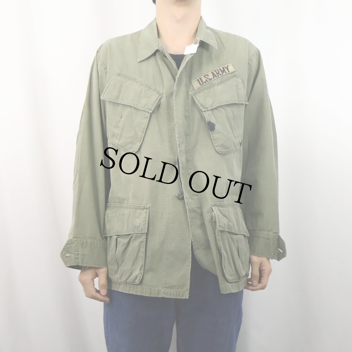 画像2: 60's U.S.ARMY ジャングルファティーグジャケット 5th SMALL-SHORT (2)