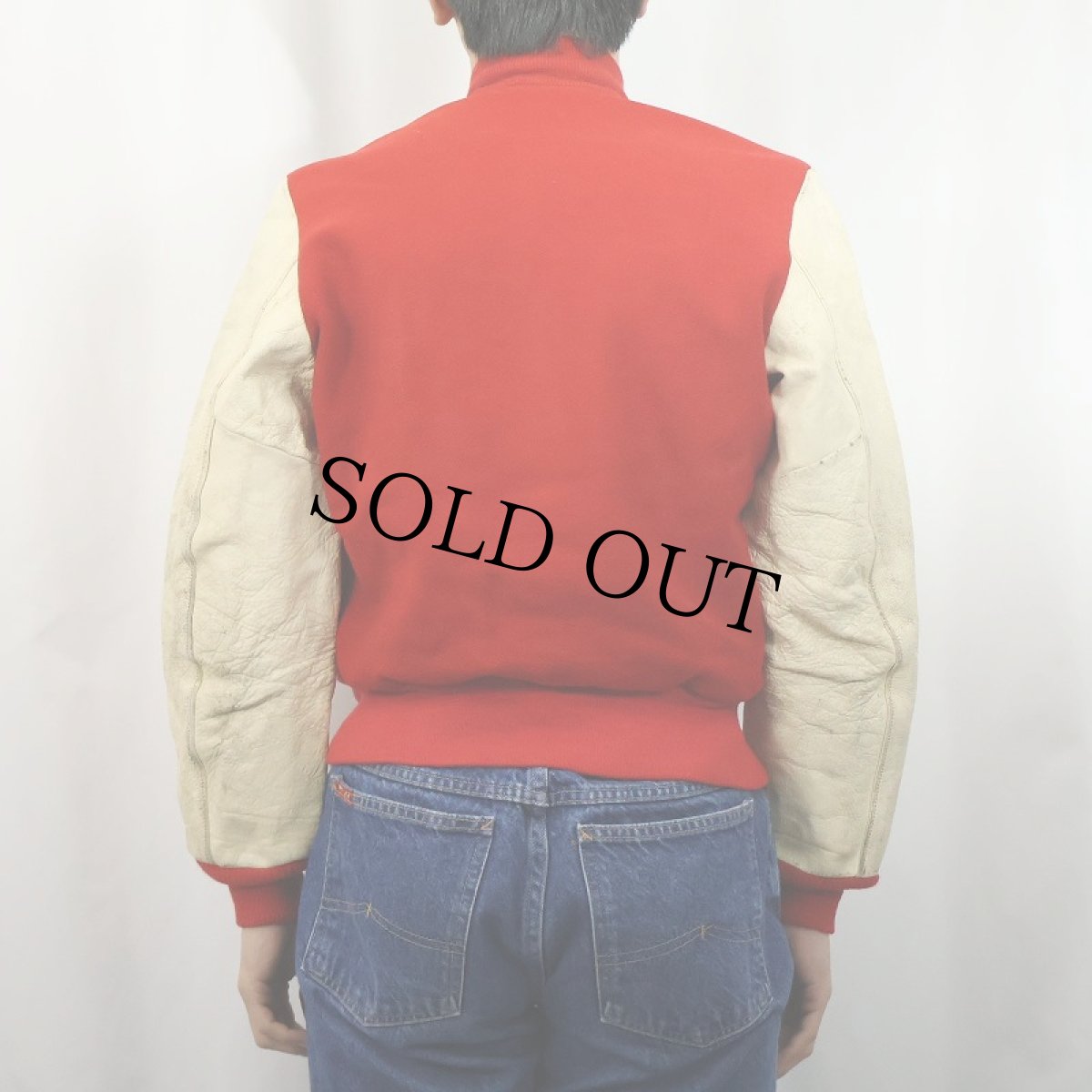 画像5: 50〜60's De Long ウール×レザー スタジャン (5)