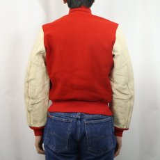 画像3: 50〜60's De Long ウール×レザー スタジャン (3)